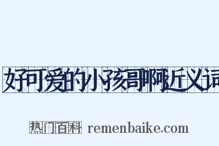 好可爱的小孩哥啊近义词是什么意思的图片